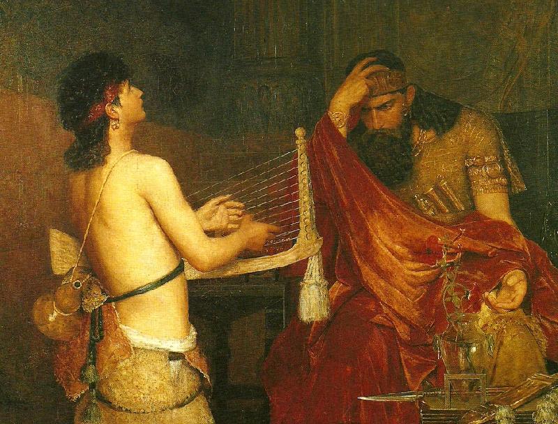 Ernst Josephson david och saul oil painting picture